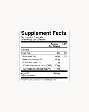 Omega-3 Algae DHA Softgels